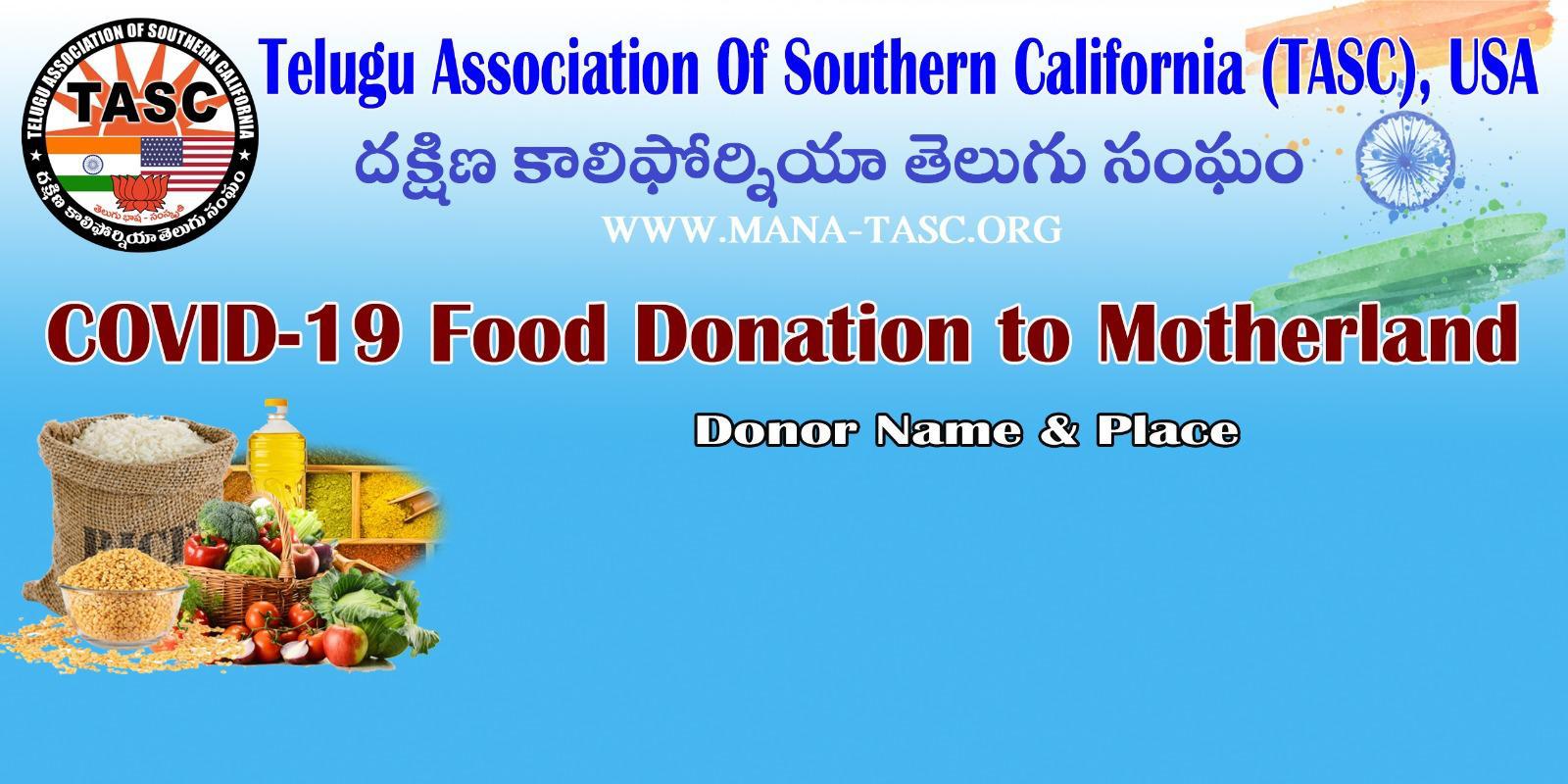 TASC MOTHERLAND FOOD DONATION