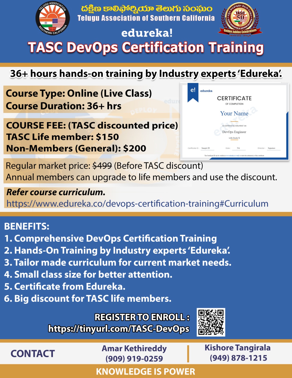 TASC CAREER ADVANCEMENT PROGRAM CERTIFIED DevOps Online Training