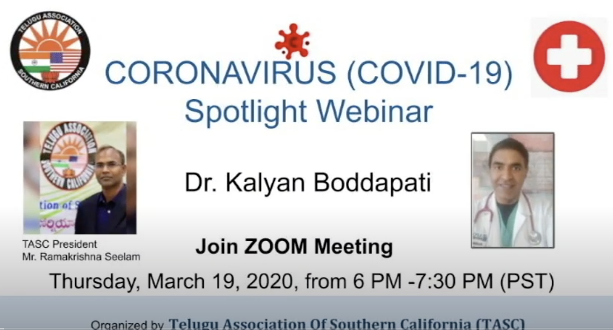 CORONA VIRUS (COVID-19) Spotlight TASC Webinar